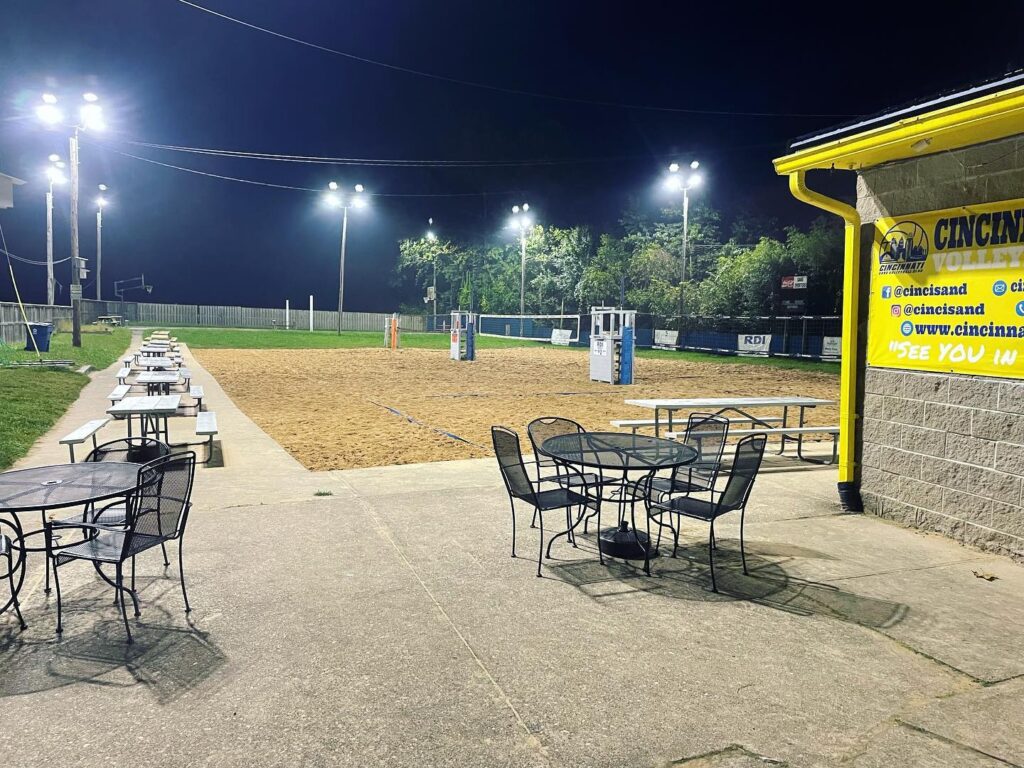 Cincinnati Sand Volleyball Club at Night